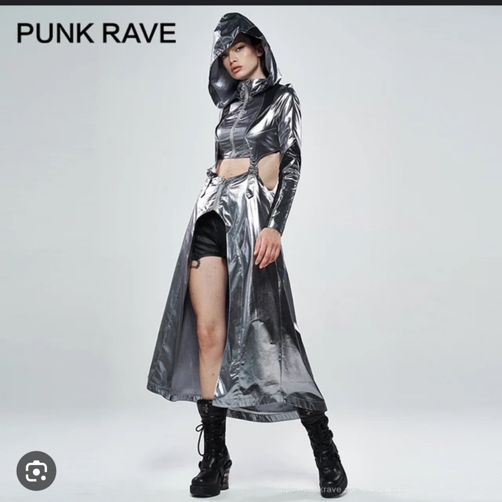 Punk rave cosmic glossy coat